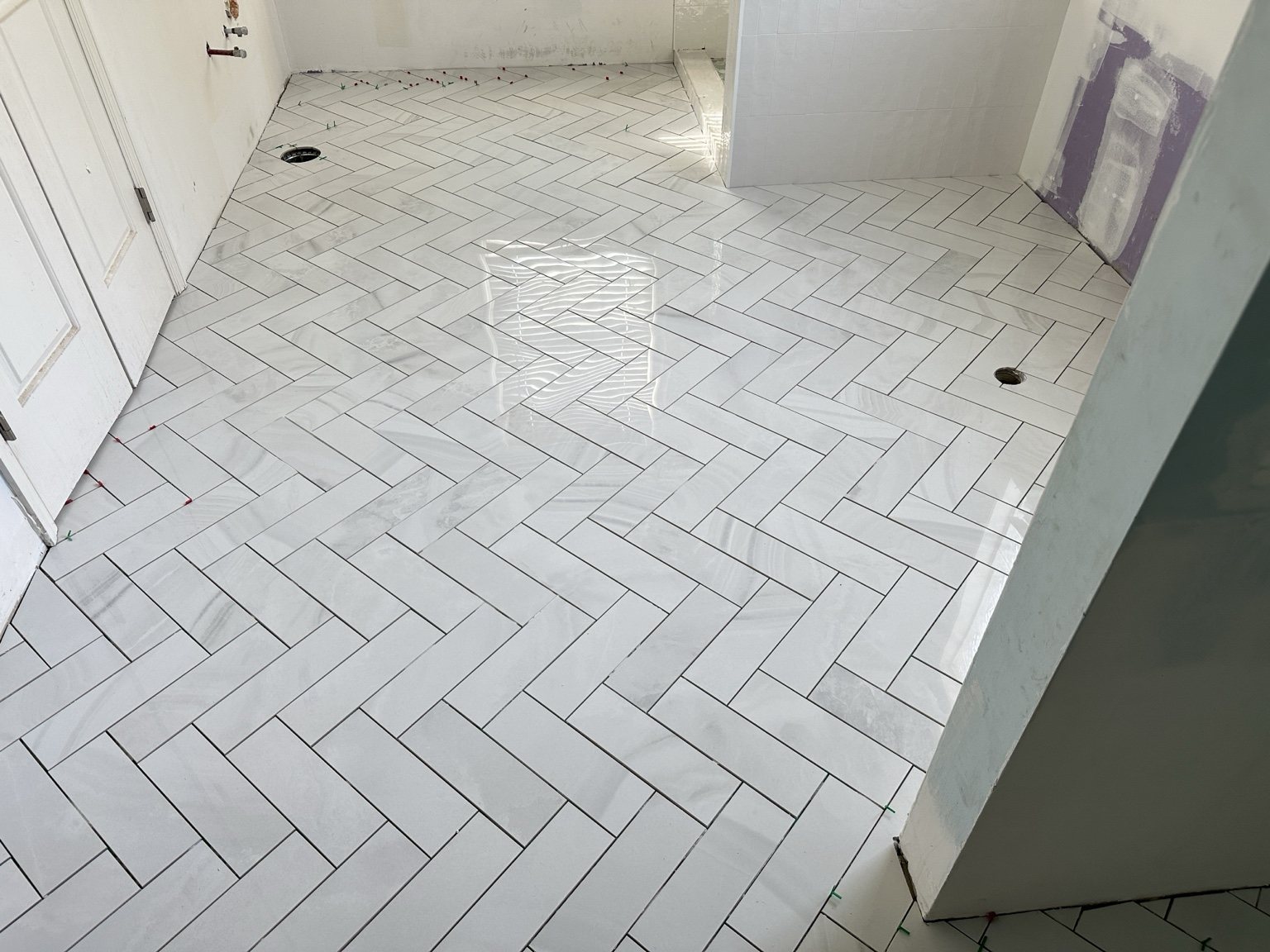 Tile installation project in Wilmington NC